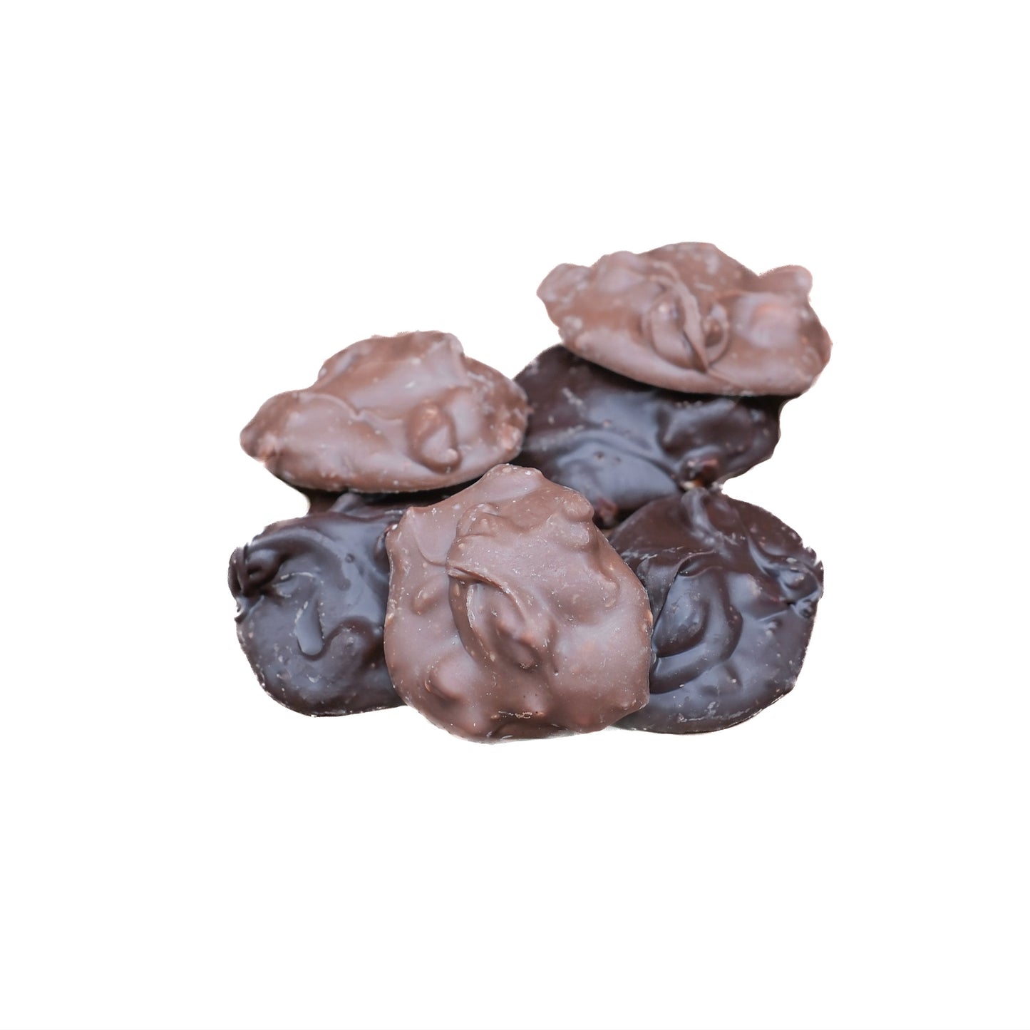 Classic chocolate peanut clusters with roasted peanuts