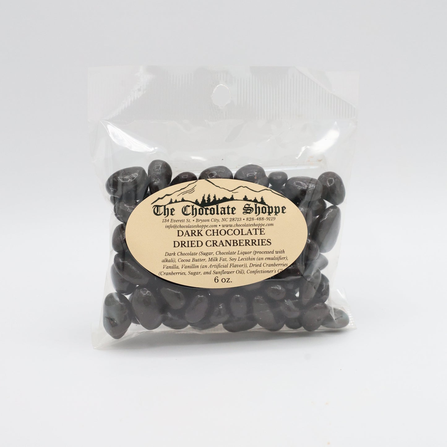 Chocolate covered cranberries with tart fruit and rich chocolate
