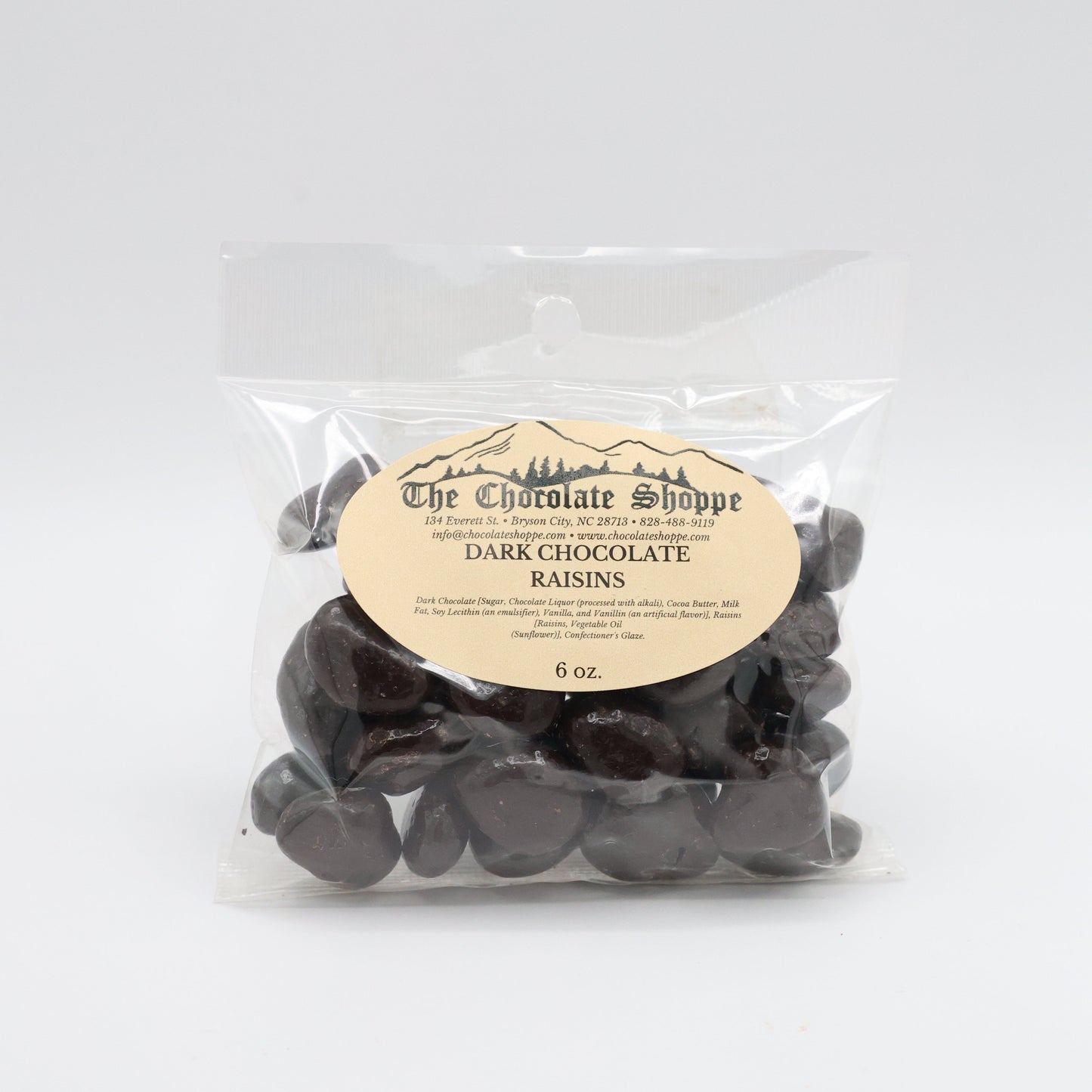 Gourmet chocolate covered raisins with sweet fruit center