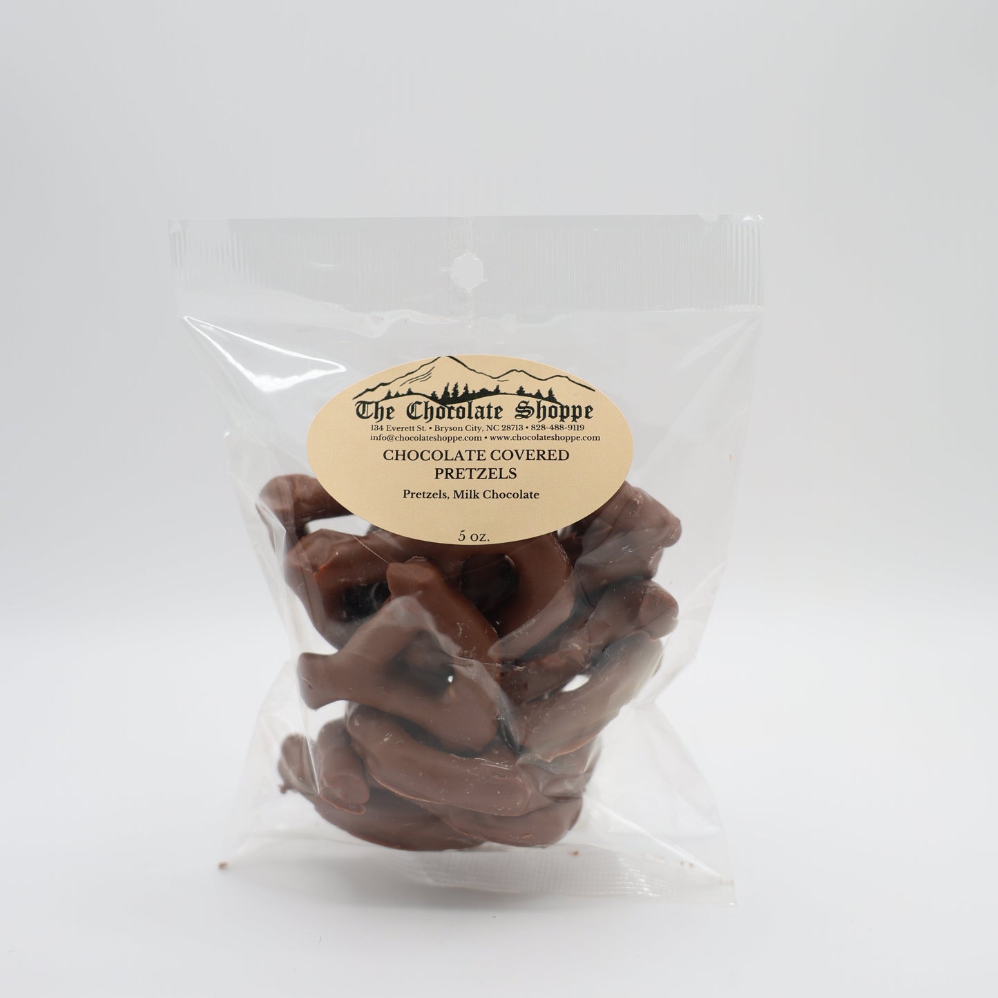 Chocolate covered broken pretzel pieces with sweet and salty crunch
