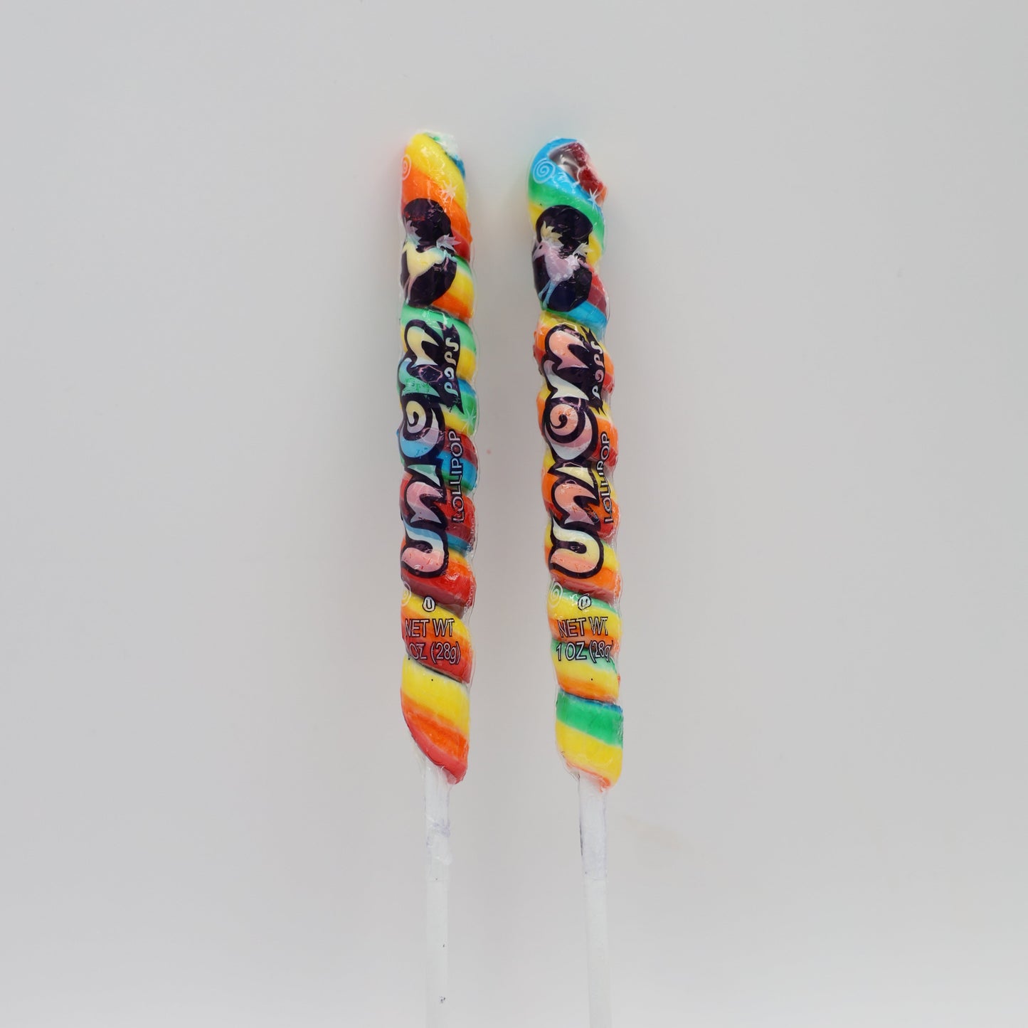 Large unicorn shaped lollipop with colorful hard candy design