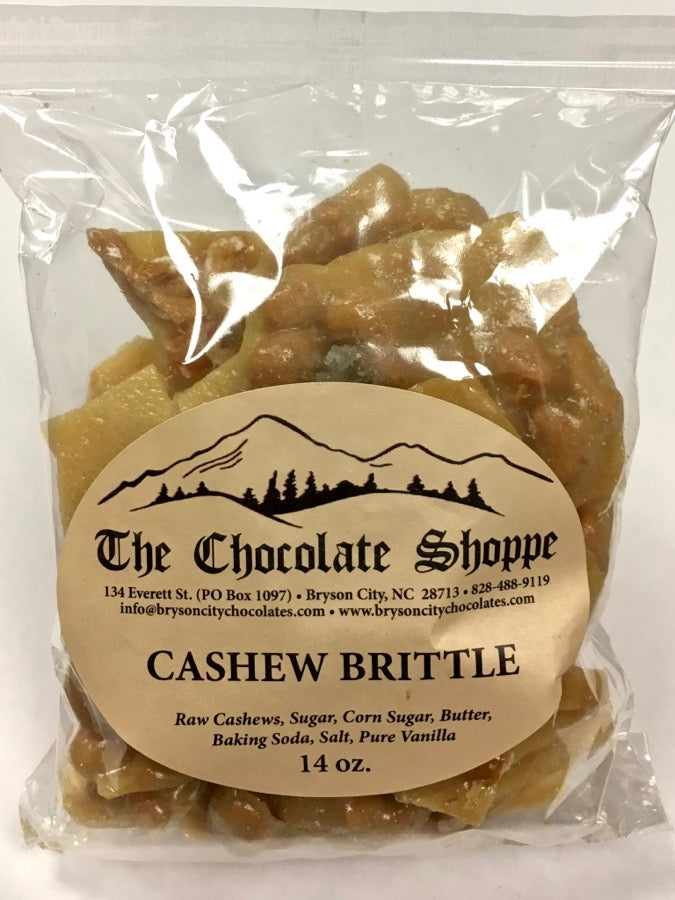 Cashew brittle made with roasted cashews and crisp caramelized texture
