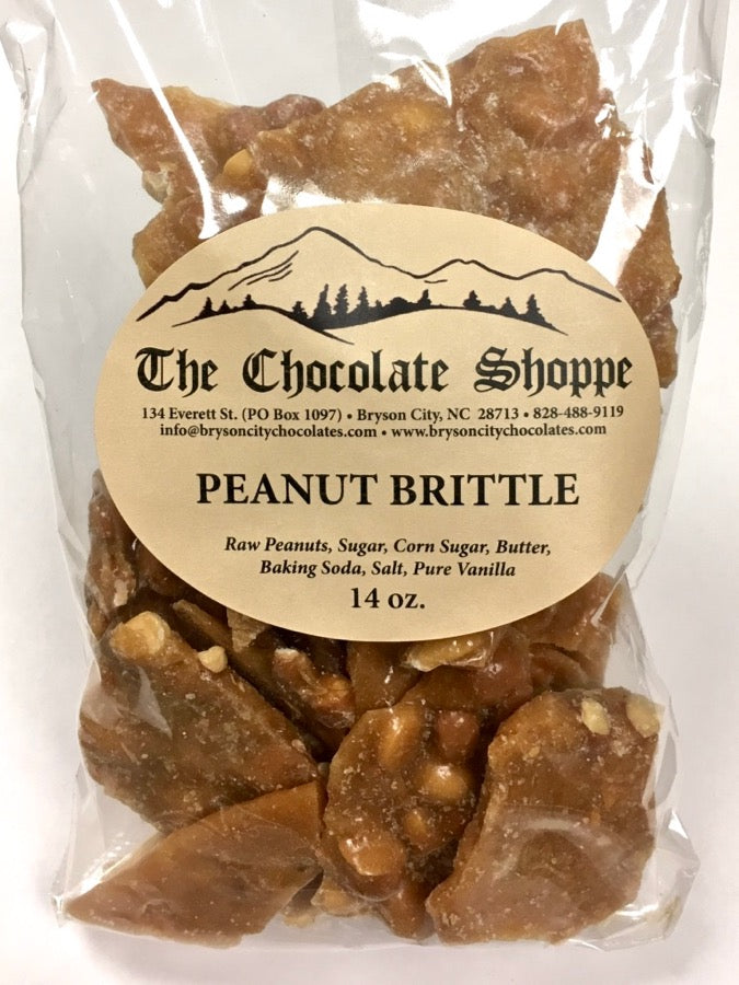 Handcrafted peanut brittle with roasted peanuts and crisp crunch