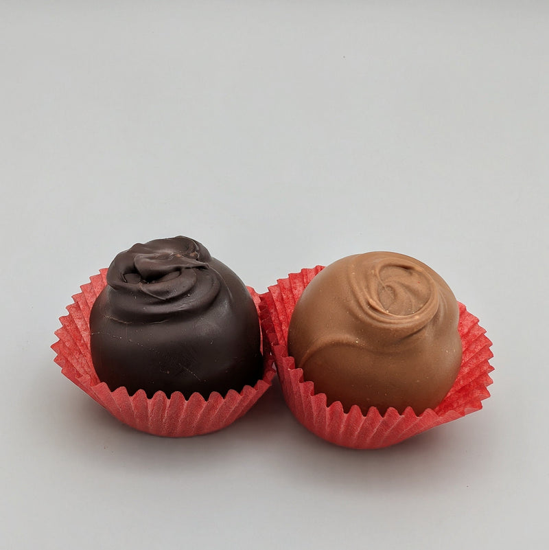 Brandied chocolate covered cherries with rich dark coating