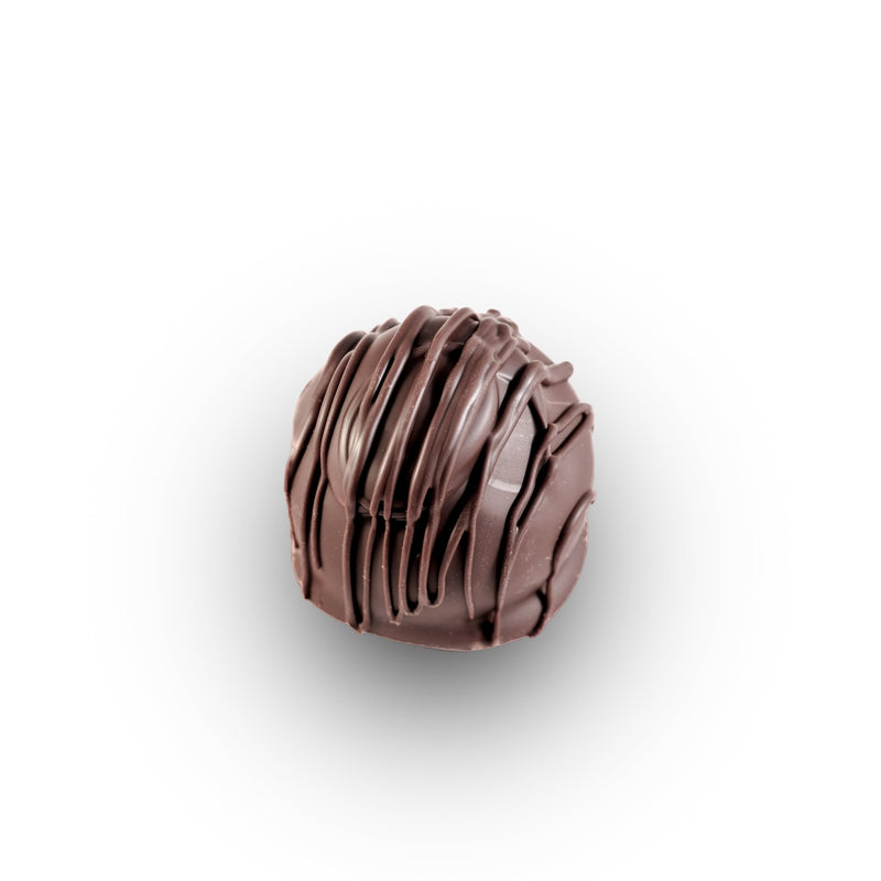 Classic gourmet chocolate truffle with smooth ganache center
