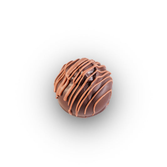 Raspberry chocolate truffle with fruit-infused ganache center