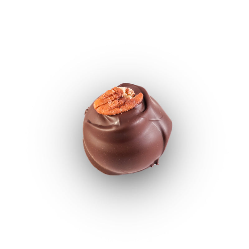 Pecan pie truffle with rich chocolate ganache and nutty flavor