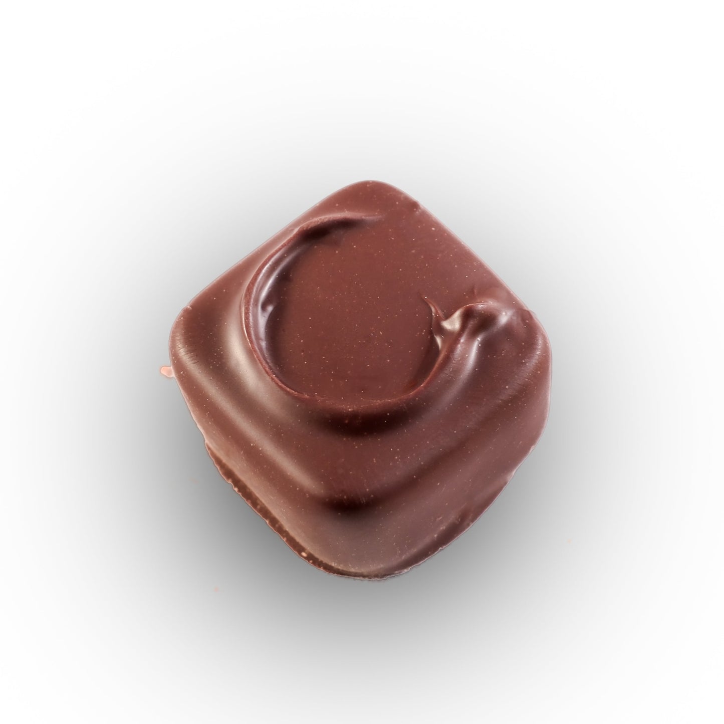 Chocolate cream candy with smooth chocolate center
