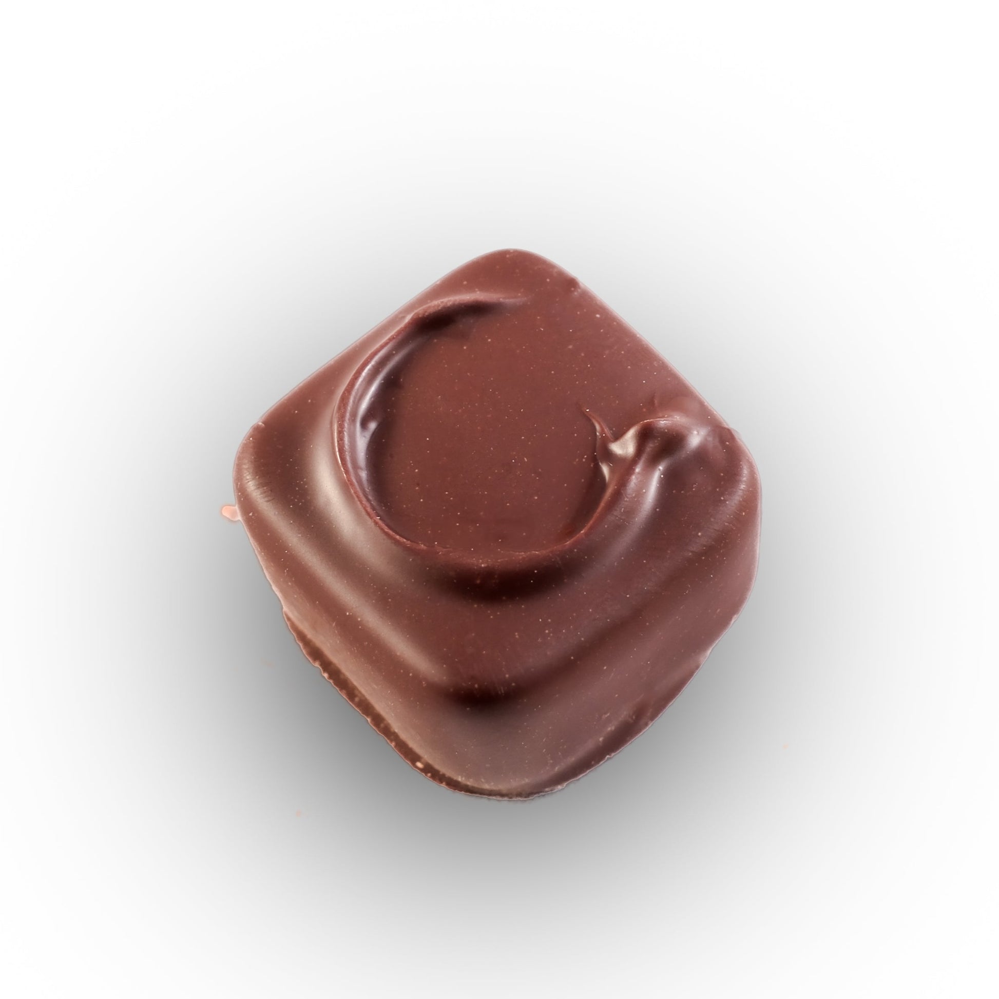 Chocolate cream candy with smooth chocolate center