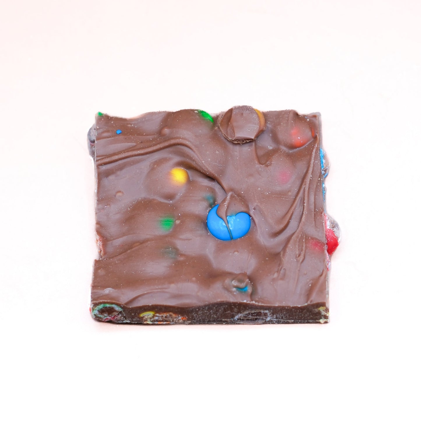 M&M chocolate bark with candy pieces and premium chocolate