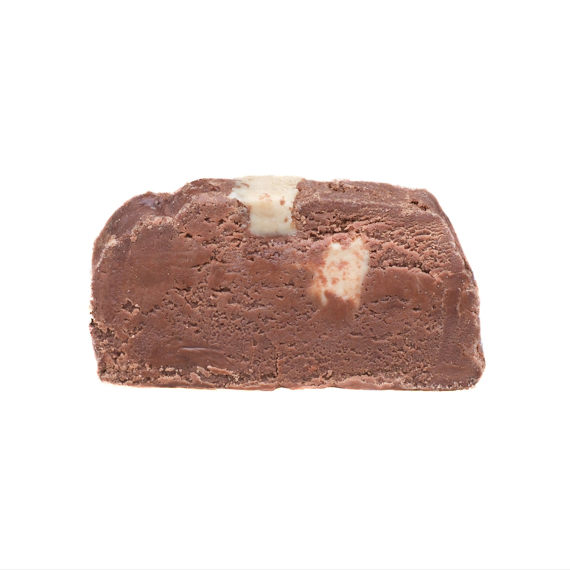 Chocolate peanut butter fudge with rich swirled layers