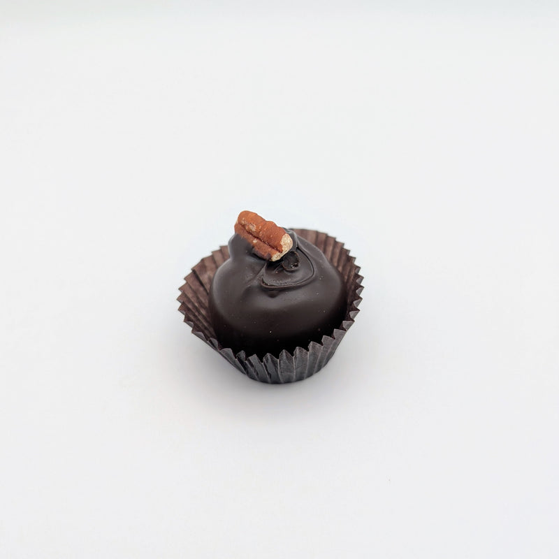 Fireball cinnamon chocolate truffle with rich ganache center