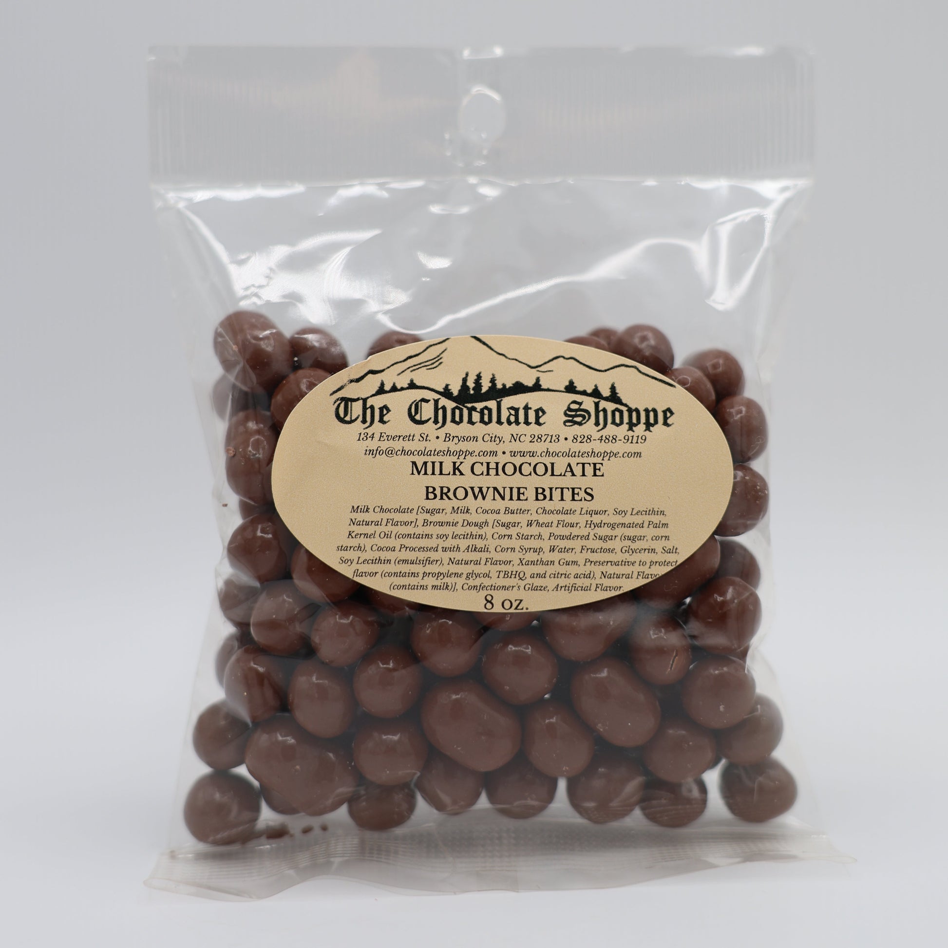Chocolate covered brownie bites with rich fudgy center