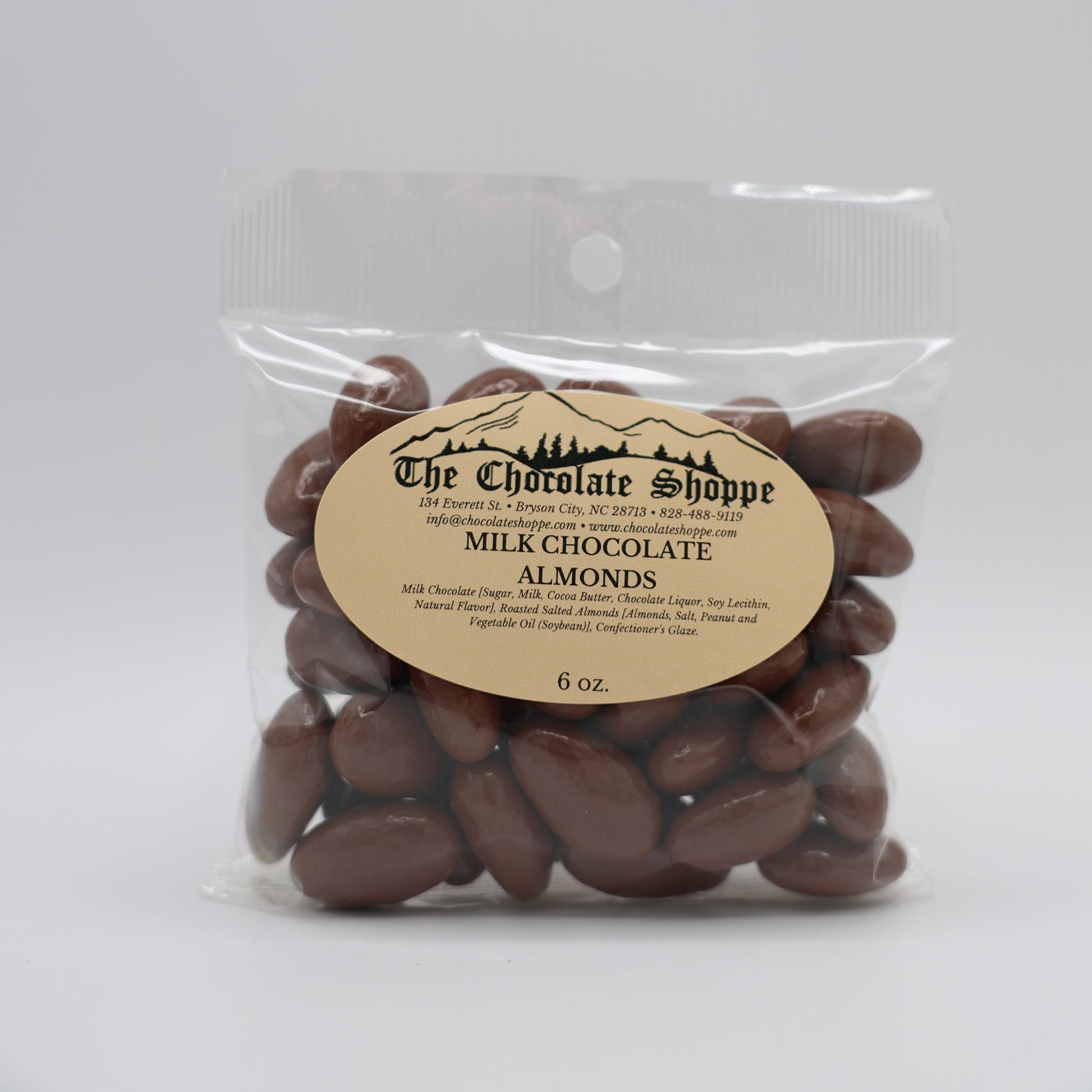 Gourmet milk chocolate covered almonds with roasted almond crunch