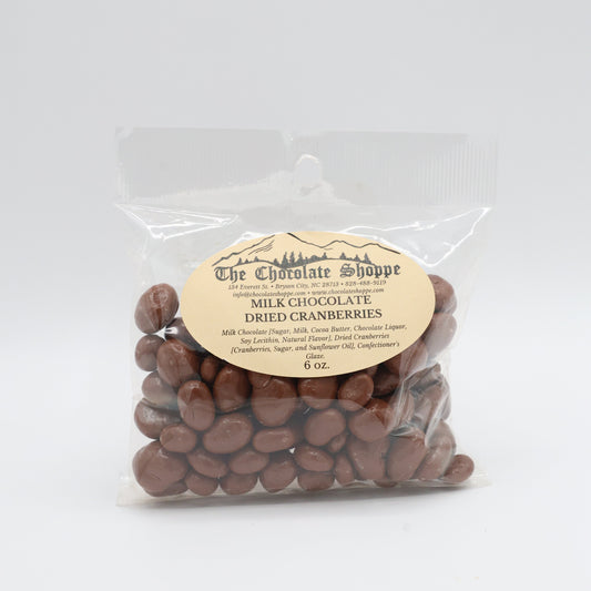 Chocolate covered cranberries with tart fruit and rich chocolate