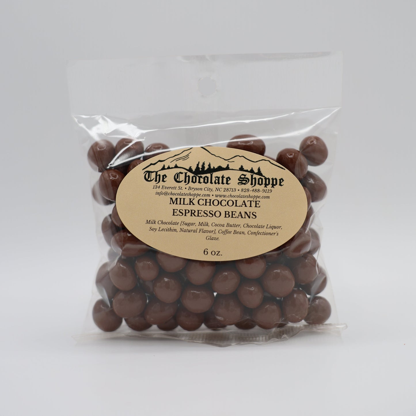 Chocolate covered espresso beans with rich coffee flavor