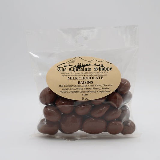 Gourmet chocolate covered raisins with sweet fruit center