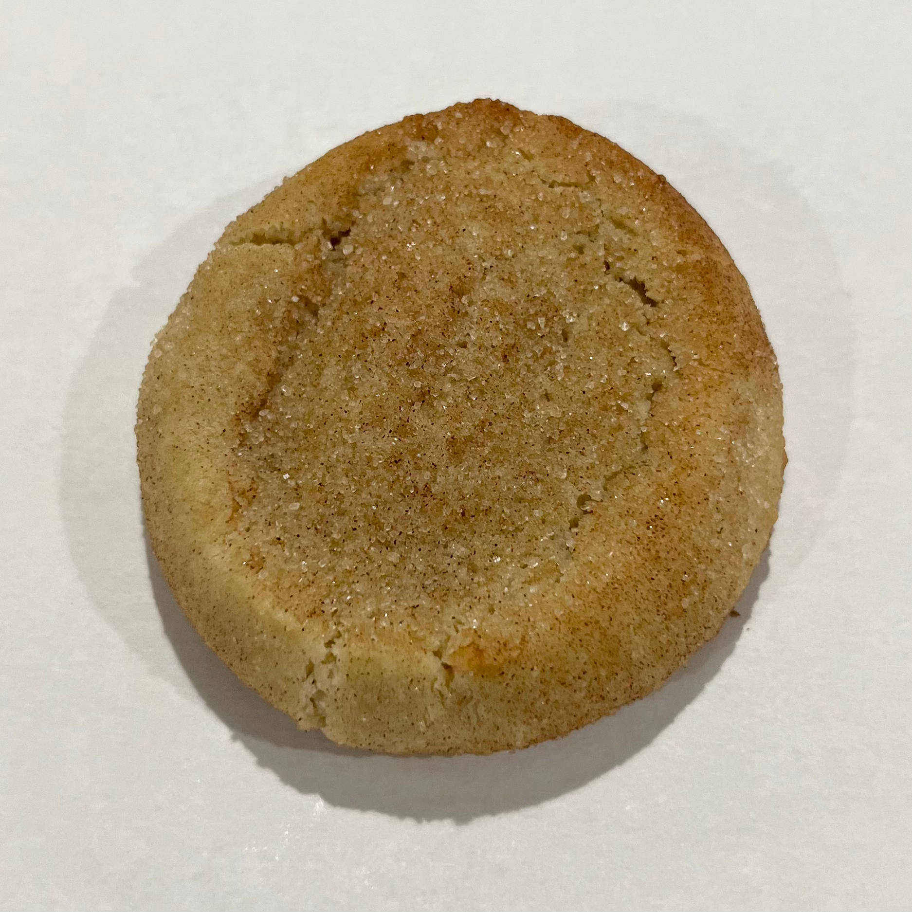 Brown cookie on a white background