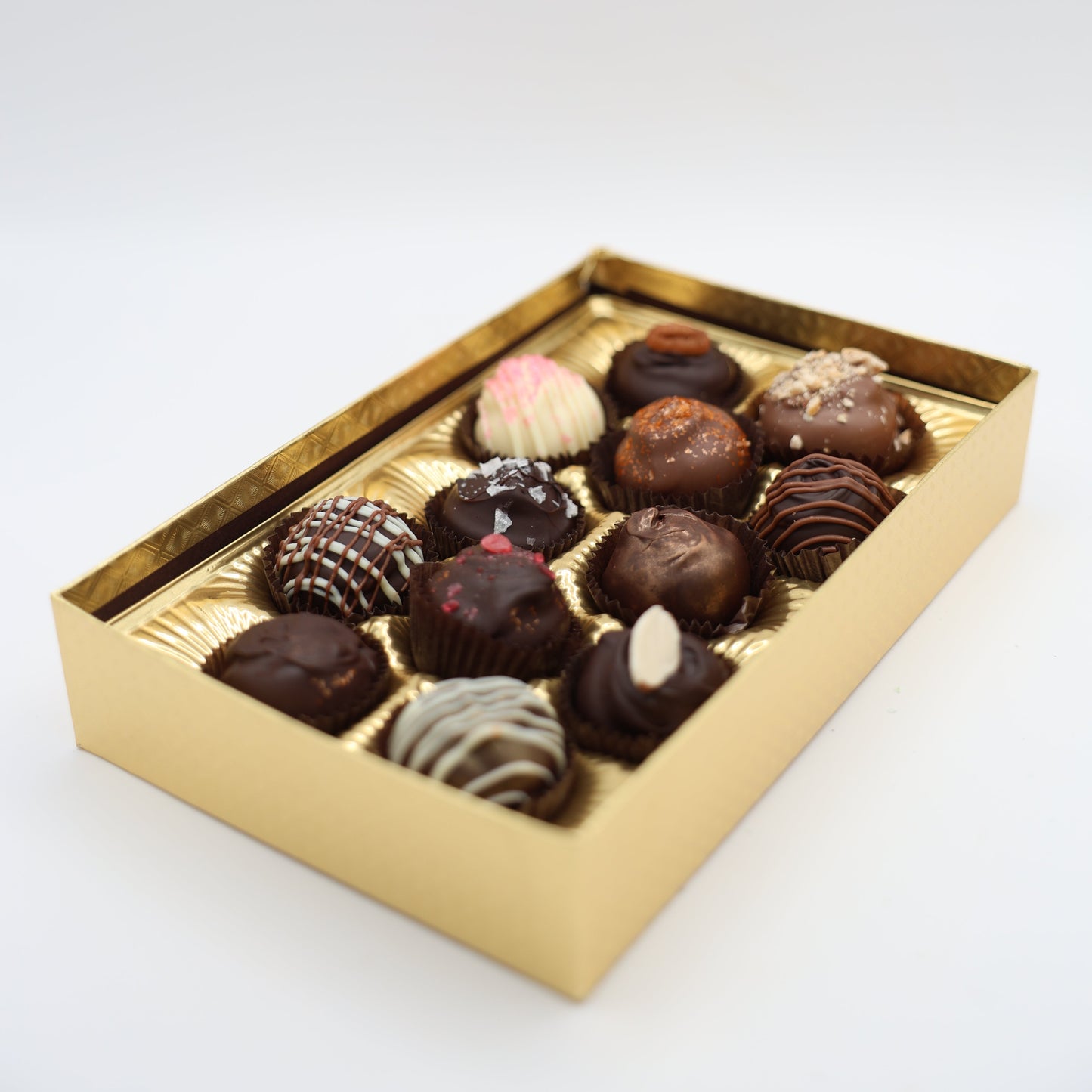 12 count gourmet chocolate truffle assortment in gift box