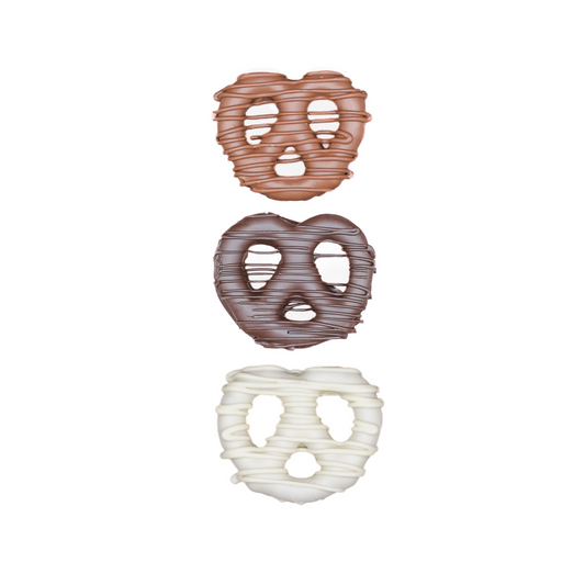 Chocolate covered pretzels with sweet and salty crunch